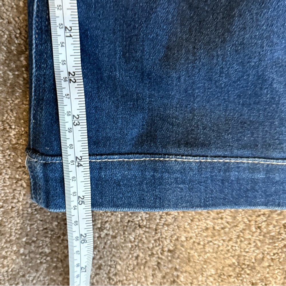 Paige Anessa Wide Leg Jeans Cropped Dark Denim Jean Size 32 - Picture 9 of 12